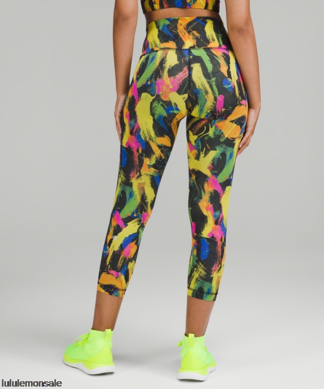 Lululemon Damen DELULU084 | Wunder Train High-rise Crop 23 Undertone Black Multi